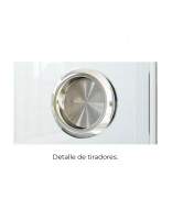 Mampara de ducha frontal acero inoxidable detalle de rodamientos