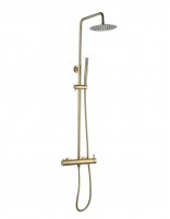 Columna de ducha grifería oro cepillado modelo Clement de Lluvibath