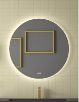 Espejo de baño redondo con LED