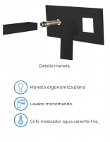 Grifo empotrado lavabo negro o blanco - Orion de GME
