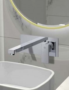 Grifo empotrado lavabo cromo modelo Orion de GME ambiente