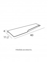 Repisa baño cromada croquis