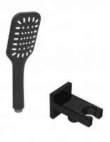 Kit ducha empotrada termostática negro modelo Orion de GME accesorios incluidos