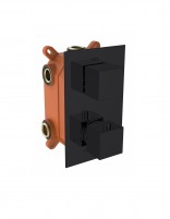 Kit ducha empotrada termostática negro modelo Orion de GME