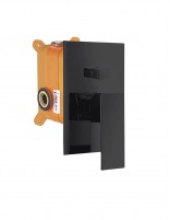 Kit ducha empotrada monomando negro modelo Orion de GME