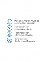 Lavabo desplazado 90 cm datos