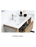 Lavabo desplazado 90 cm detalle