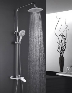 Columna ducha vista monomando cromo/blanco - Cassio de GME