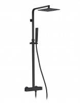 Columna ducha vista termostática negra modelo Quadra de GME