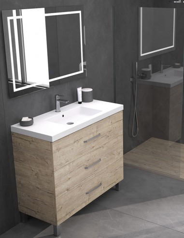 Mueble baño con espejo opcional nature