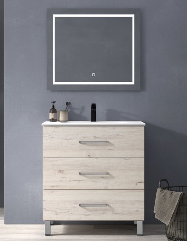 Mueble baño con espejo opcional decapé