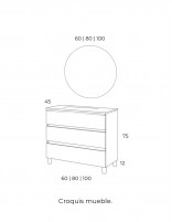 Mueble baño patas negras croquis