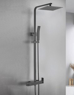 Columna ducha vista negra modelo Inverter C de GME ambiente