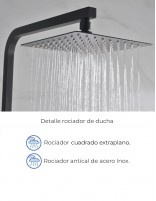 Columna ducha vista negra modelo Inverter C de GME especificaciones
