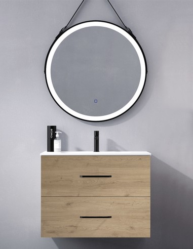 Mueble de baño 2 cajones suspendido gold