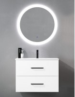 Mueble baño 2 cajones suspendidos modelo TEDI blanco satinado