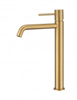 Grifo para lavabo alto oro cepillado modelo Monza de Imex