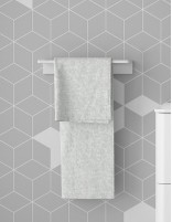 Toallero de solid surface blanco de Salgar