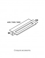 Toallero de solid surface croquis
