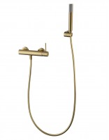 Kit grifería ducha oro cepillado modelo Monza de Imex