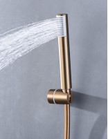 Kit grifería ducha oro rosa modelo Monza de Imex teleducha