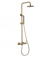 Barra de ducha monomando oro cepillado modelo Monza de Imex
