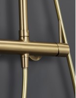 Barra de ducha monomando oro cepillado modelo Monza de Imex detalles