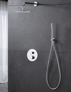 Conjunto de ducha termostático empotrado cromo modelo Monza ambiente