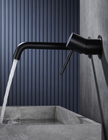 IMEX DELOS Monocomando Lavabo In Metallo Black Gun - Flessibile, Ottone, Finitura PVD
