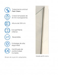 Mampara MANHATTAN IN OUT cromo de Becrisa 2