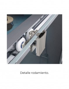 Mampara frontal 2 fijas y 2 correderas modelo Quebec de Pobath 2