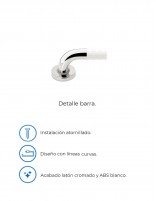 Barra fija de seguridad baño - detalles