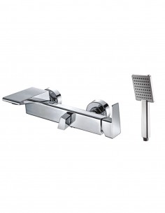 Kit grifería en latón cromado para bañera modelo Atrio de GME