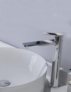 Grifería cromada para lavabo alto modelo Rhio de GME 2