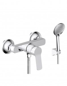 Kit grifería cromada para ducha modelo Rhio de GME