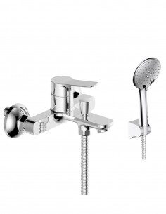 Kit grifería cromada para bañera modelo Rhio de GME