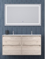 Mueble de cuarto de baño con lavabo doble decapé