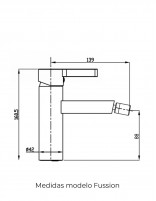 Croquis de Grifo bidé cromado - Fussion de GME