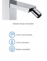 Grifo monomando cromo para bidé modelo Orion de GME especificaciones