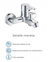 Grifería cromada para bañera modelo Sion de GME especificaciones