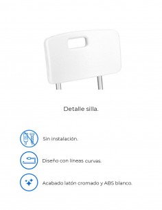 Asiento para ducha - regulable y con asas modelo AC-186 de PyP 2