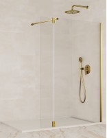 Mampara dorada fija y abatible modelo Screen de GME