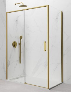 Mampara frontal dorada + lateral fijo modelo Twenty de GME