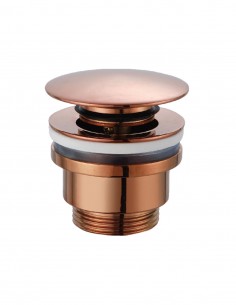 Válvula desagüe oro rosa brillo modelo redondo de Imex