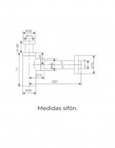 Sifón lavabo oro rosa brillo 2