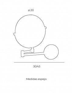 Espejo de aumento modelo AC-255 a pared de PyP 2