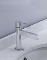 Grifo cromado con aireador cascada para lavabo modelo Dior de GME ambiente