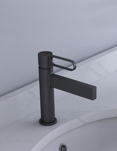 Grifo negro con aireador cascada para lavabo modelo Dior de GME 2