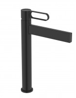 Grifo negro con aireador cascada para lavabo alto modelo Dior de GME