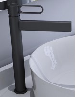 Grifo negro con aireador cascada para lavabo alto modelo Dior de GME ambiente